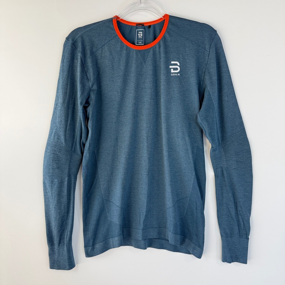 Bjorn Daehlie Springzone Long Sleeve Shirt Mens S/M Blue Technical Mesh BJ0001C